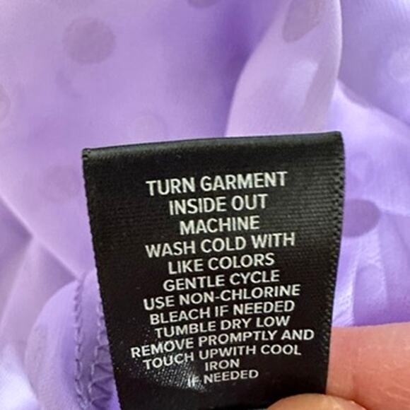 Torrid Chiffon Clip Dot Puff Sleeve Top Womens Plus 3X Purple Career Preppy - Picture 10 of 13